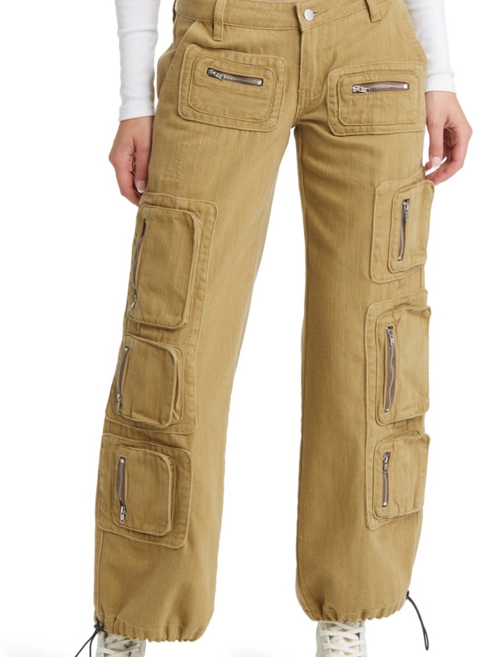 NWT- Nordstrom PTCL Utility Cargo Pants in Mustard Yellow